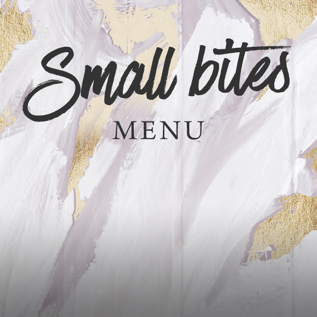 Small Bites menu at The Arkley 